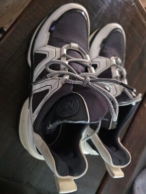MK Chunky Lace-Up Sneakers in BLUE  and White